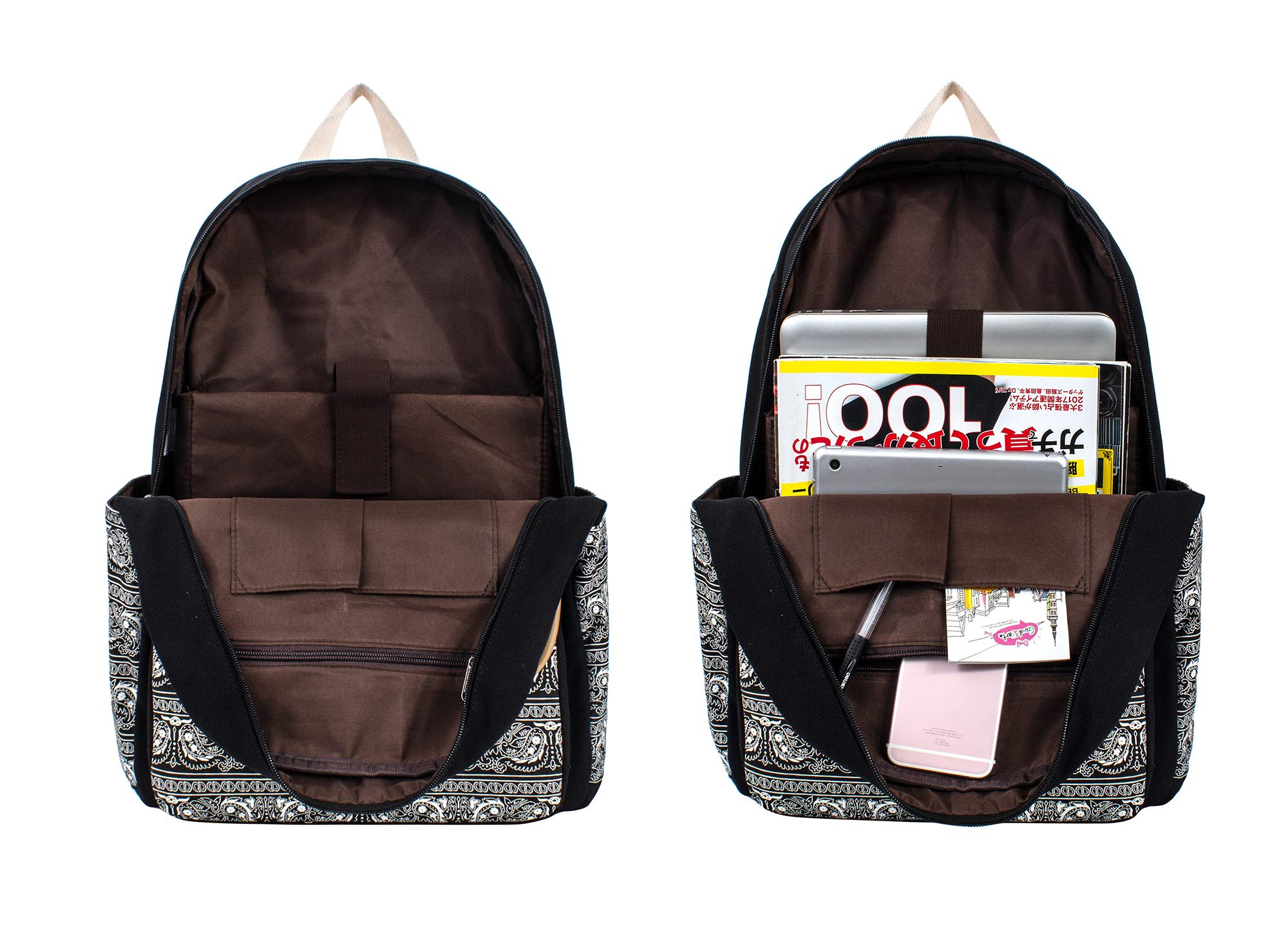 Leaper Canvas School Backpack for Girls Laptop Bag Travel Bag Bookbag Daypack - Image 5