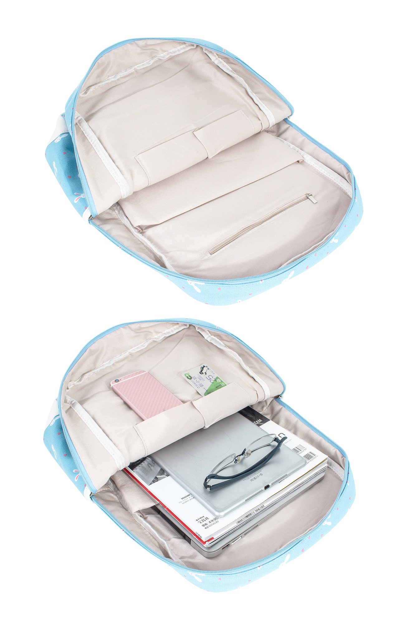 Leaper Cute Laptop Backpack Canvas Bag Daypack Satchel - Image 6