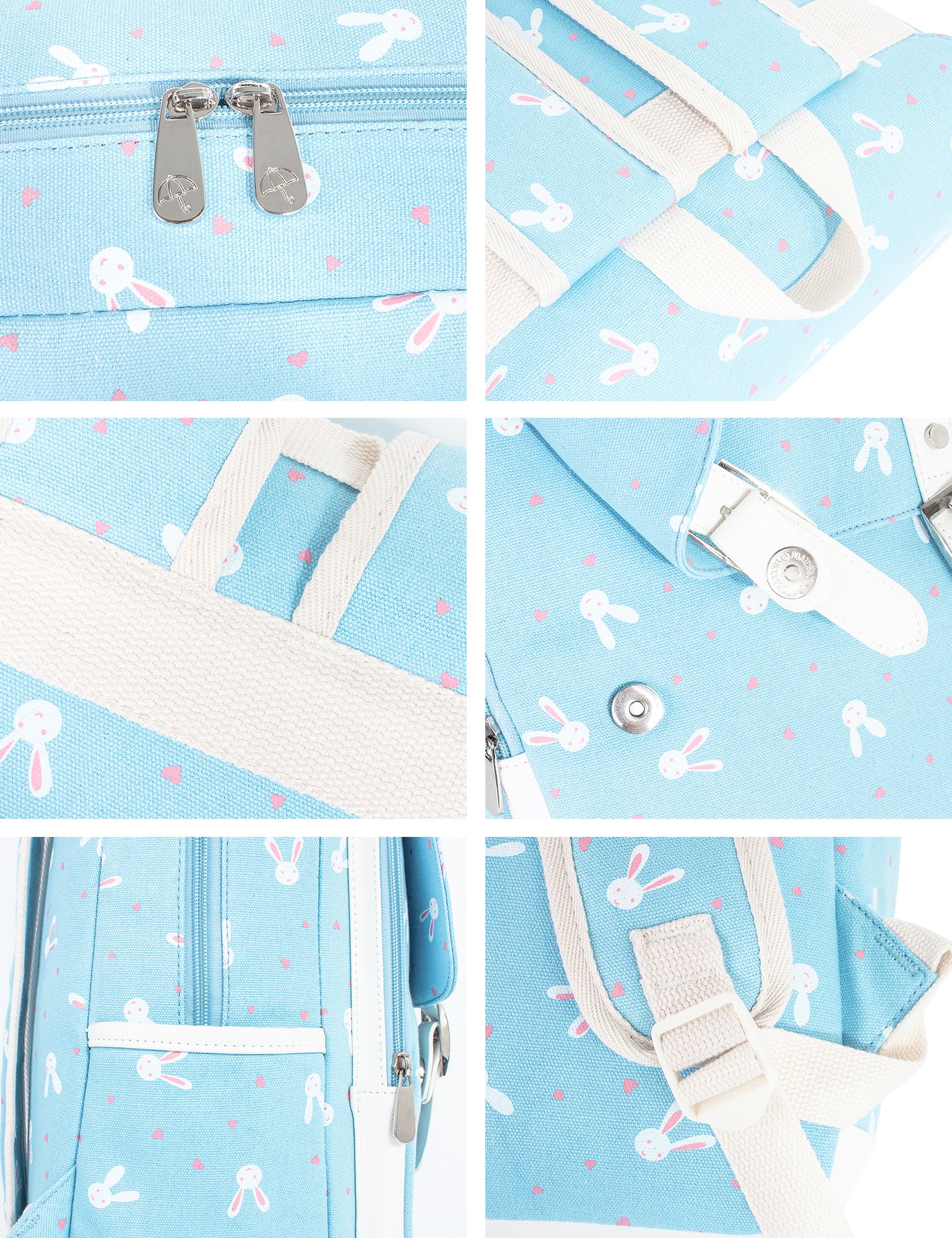 Leaper Cute Laptop Backpack Canvas Bag Daypack Satchel - Image 7