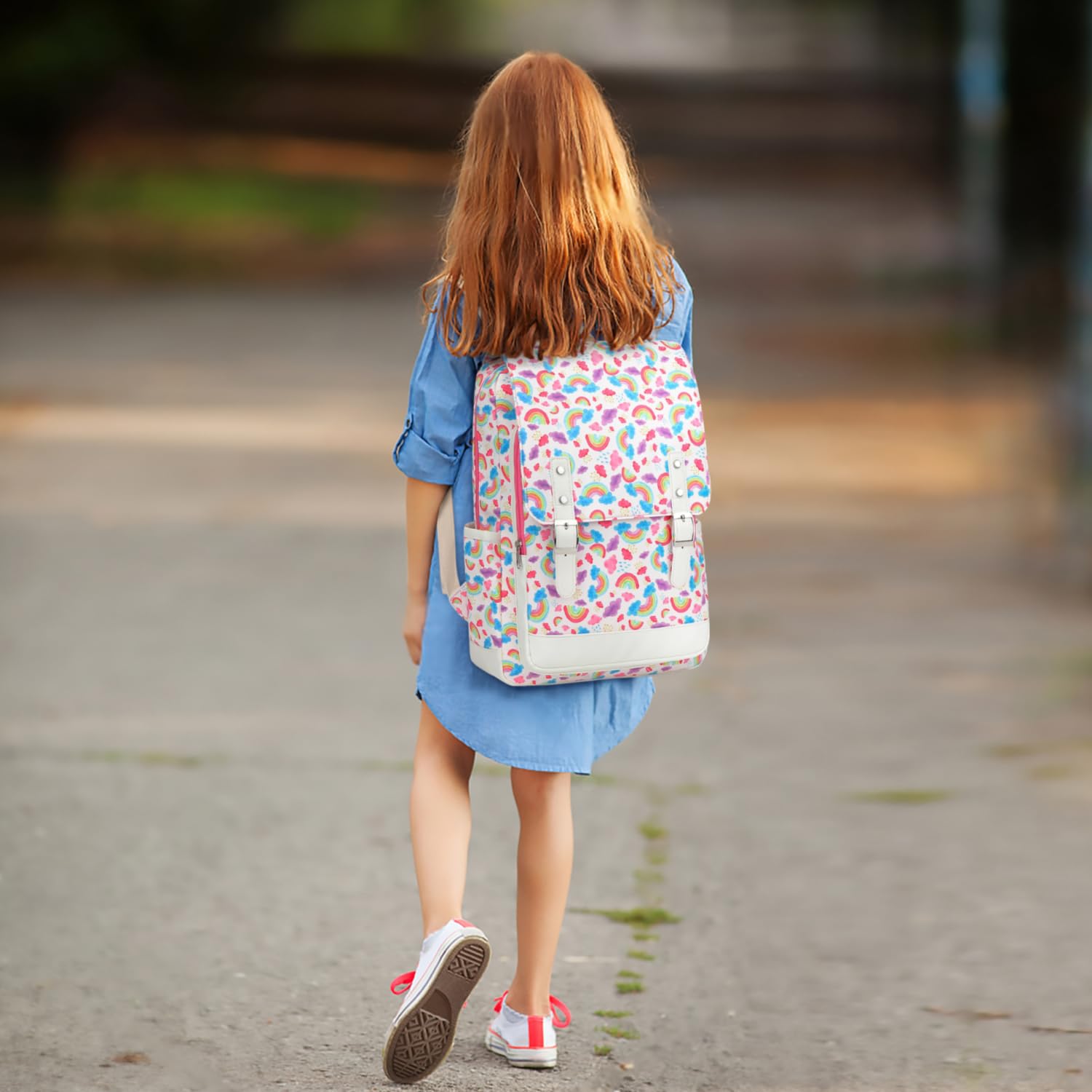 Leaper Cute Laptop Backpack Canvas Bag Daypack Satchel - Image 3