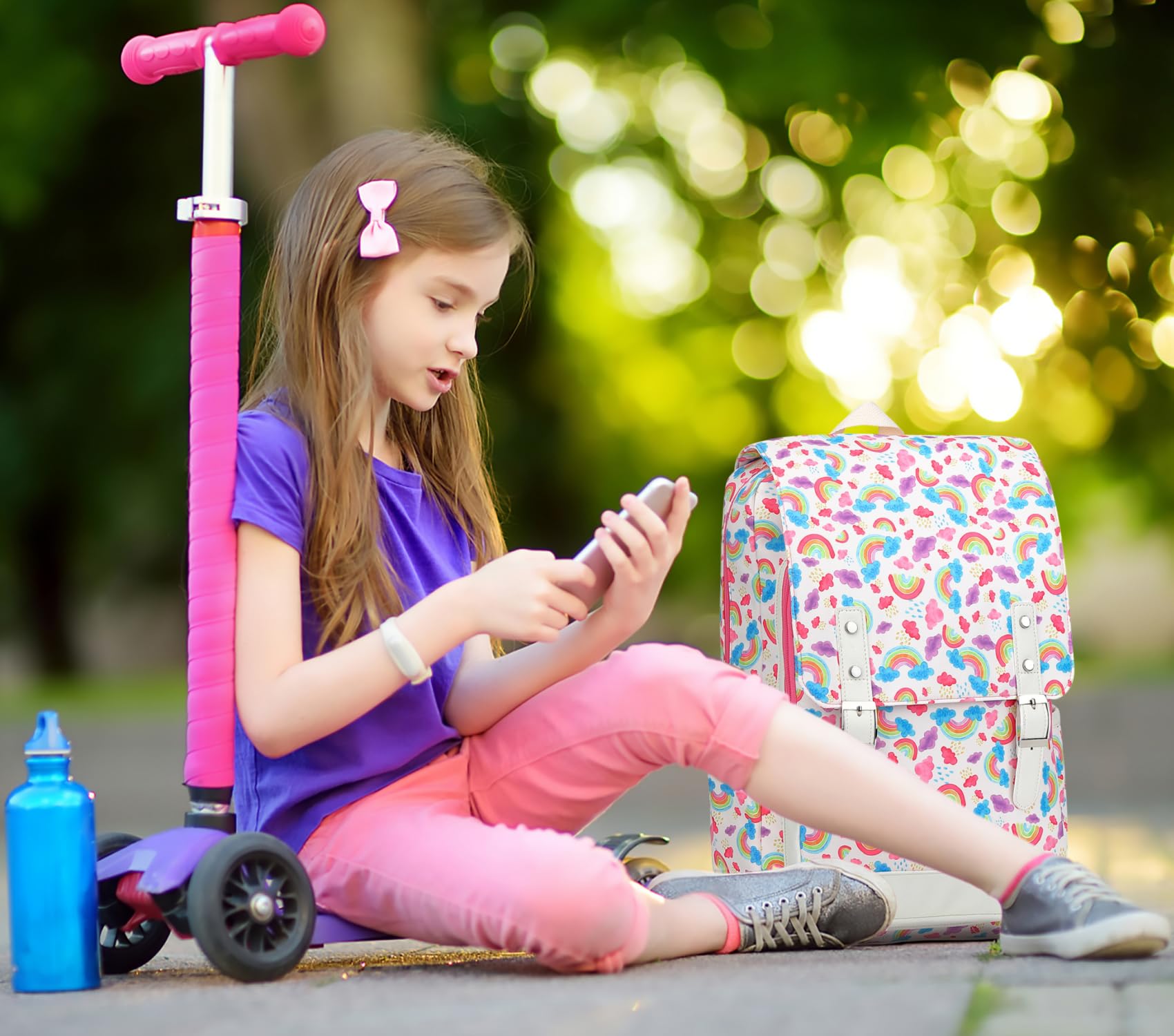 Leaper Cute Laptop Backpack Canvas Bag Daypack Satchel - Image 4