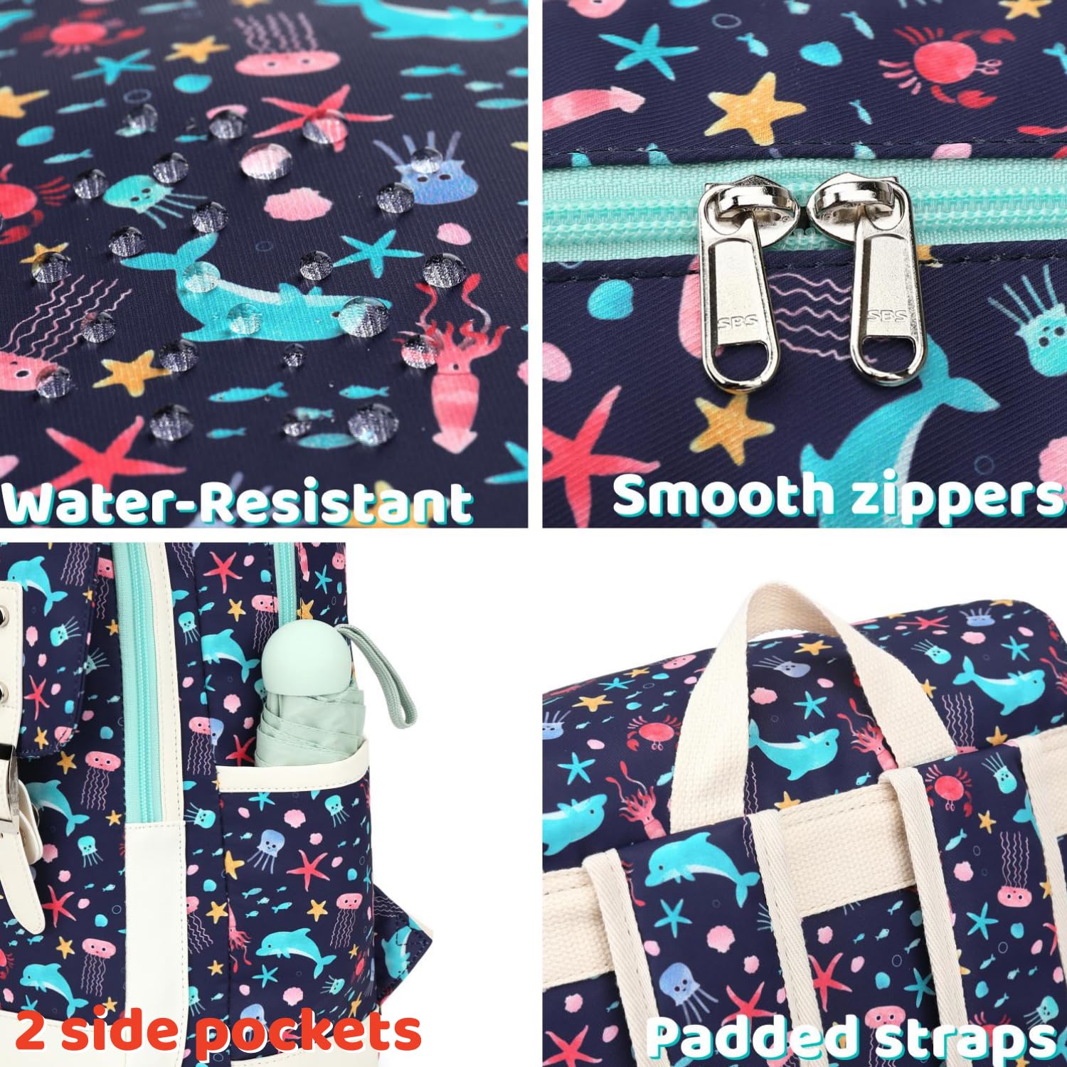 Leaper Cute Laptop Backpack Canvas Bag Daypack Satchel - Image 7