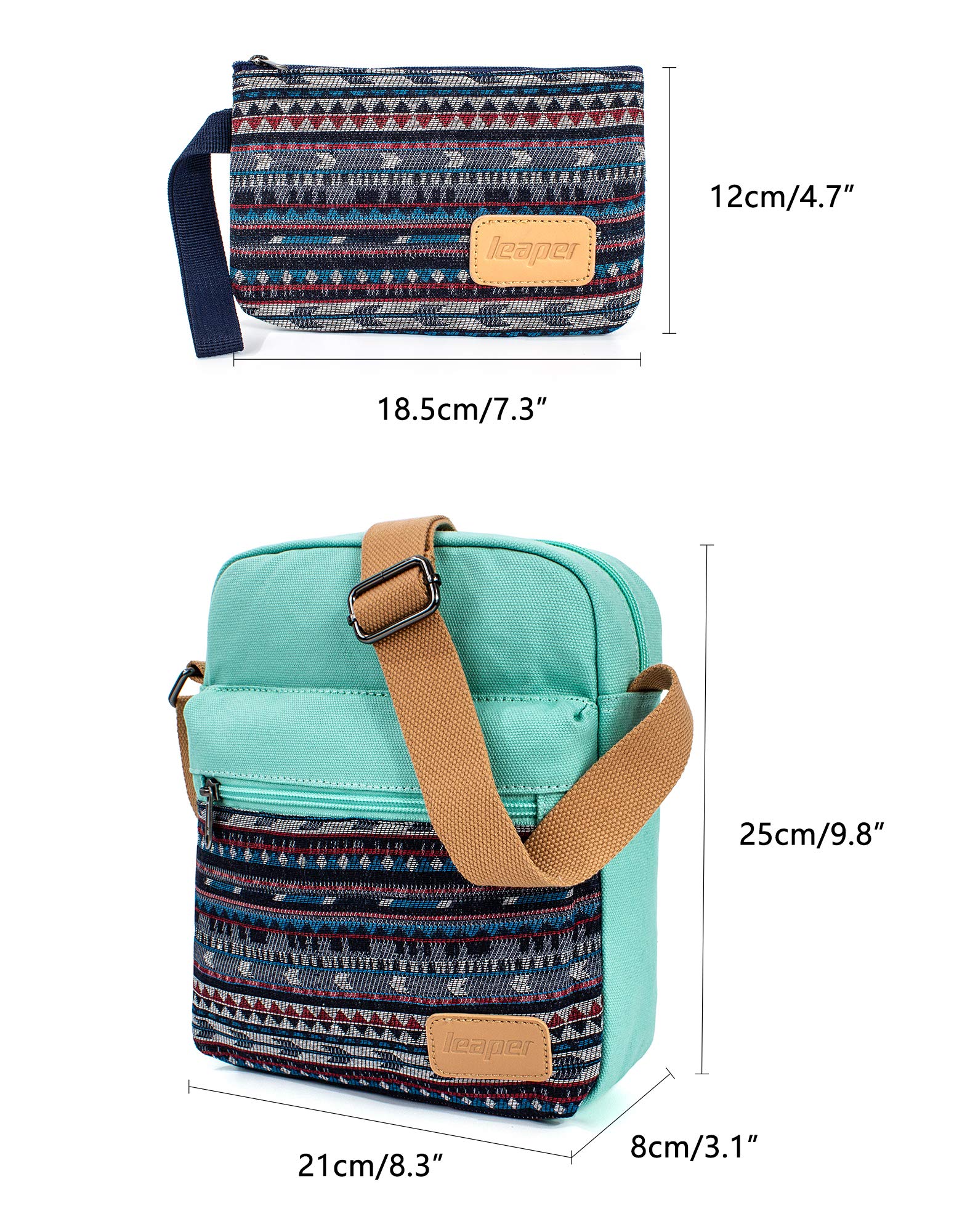 Leaper Girls Crossbody Purses for Kids 2 PCS Cross Body Bag Women Messenger Bag Girls Canvas Bag Cross Body Purse Set | for Kids, 2 PCS, Women - Image 4