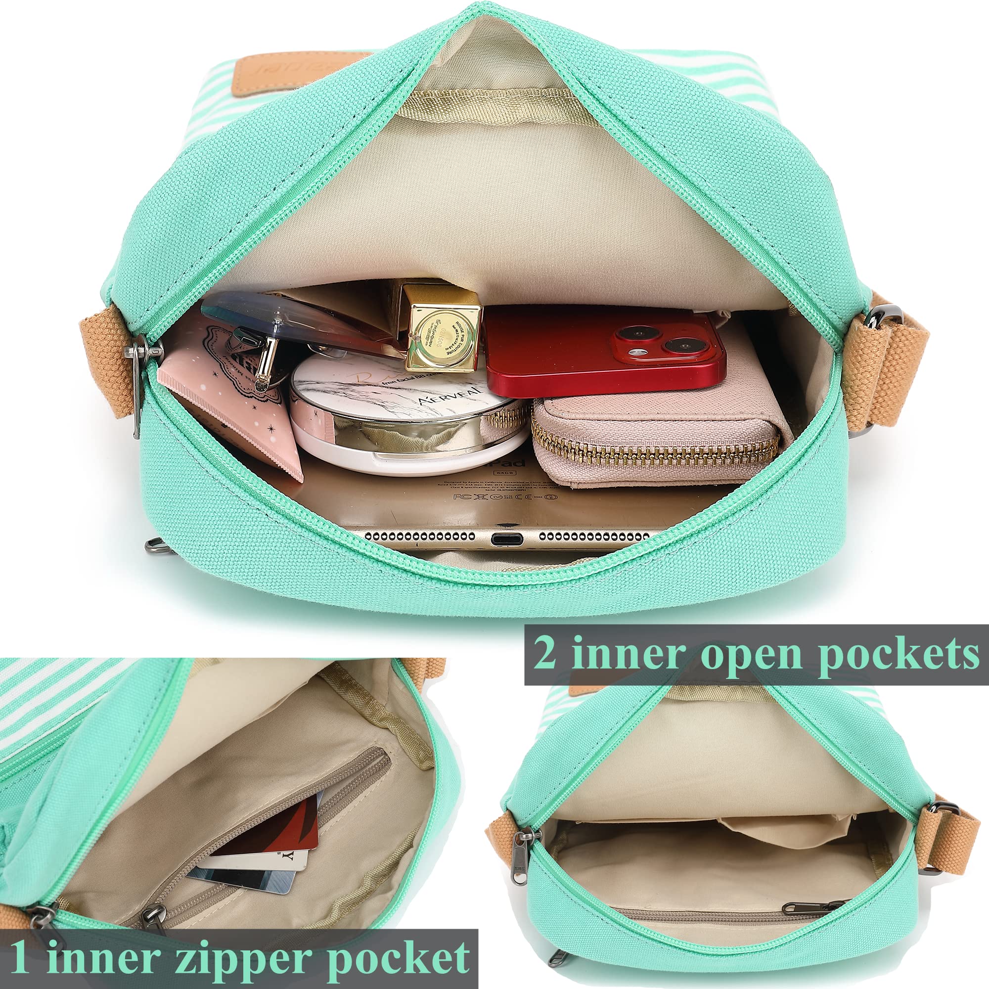 Leaper Girls Crossbody Purses for Kids 2 PCS Cross Body Bag Women Messenger Bag Girls Canvas Bag Cross Body Purse Set | for Kids, 2 PCS, Women - Image 3