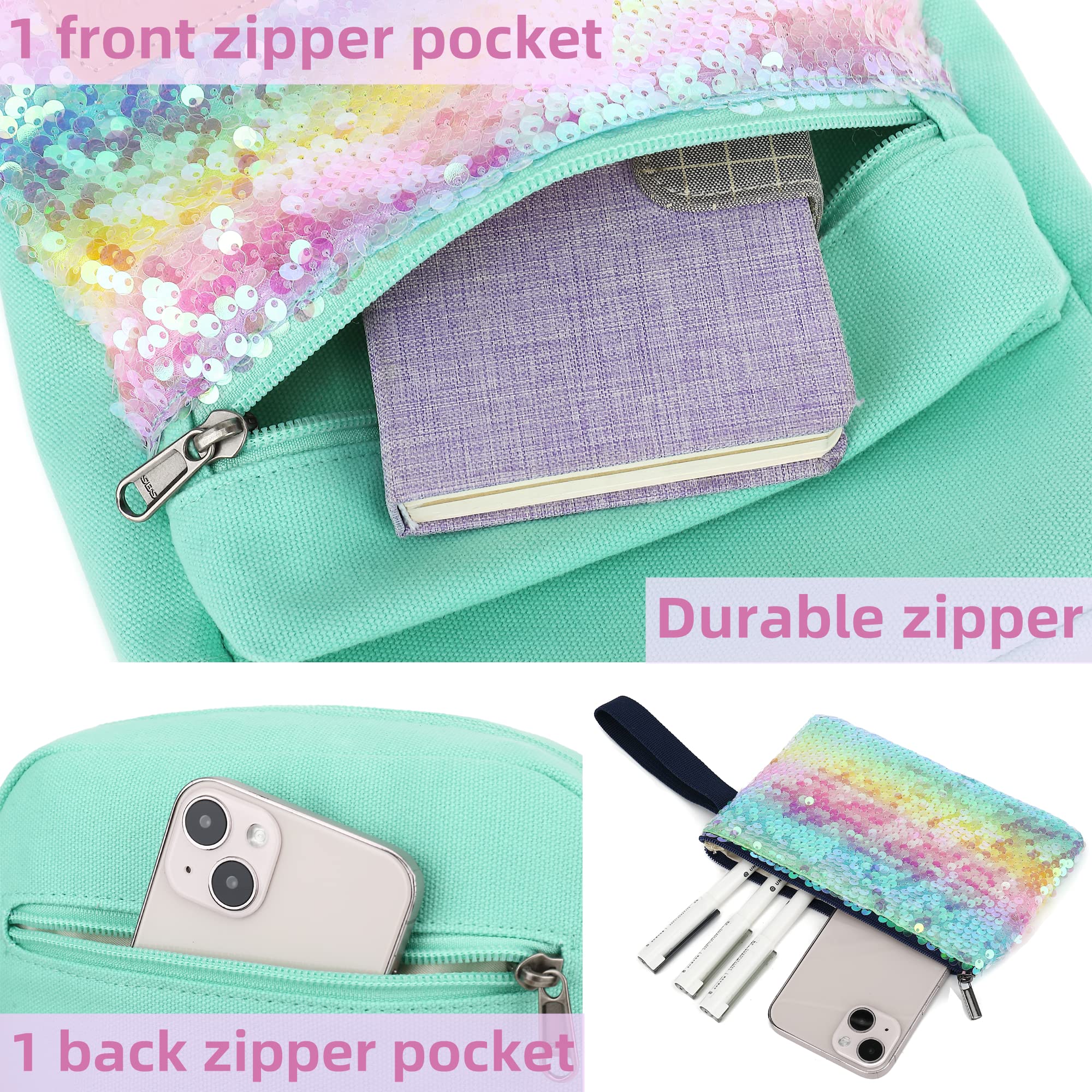 Leaper Girls Crossbody Purses for Kids 2 PCS Cross Body Bag Women Messenger Bag Girls Canvas Bag Cross Body Purse Set | for Kids, 2 PCS, Women - Image 5