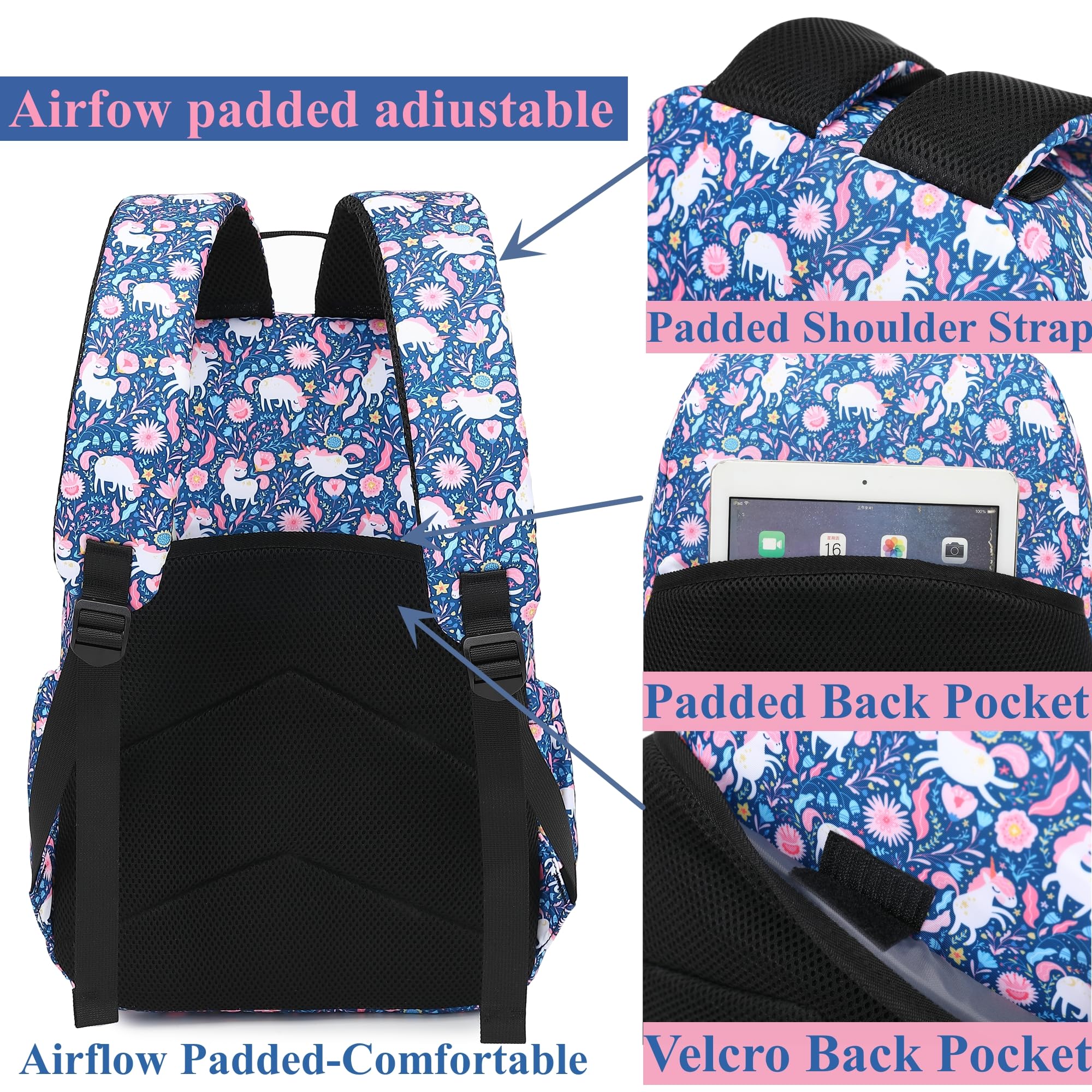 Leaper Girls Kawaii Laptop Backpack for School Boys Backpack Kids Travel Backpack Women Bookbag Cute School Bag College Bag - Image 4