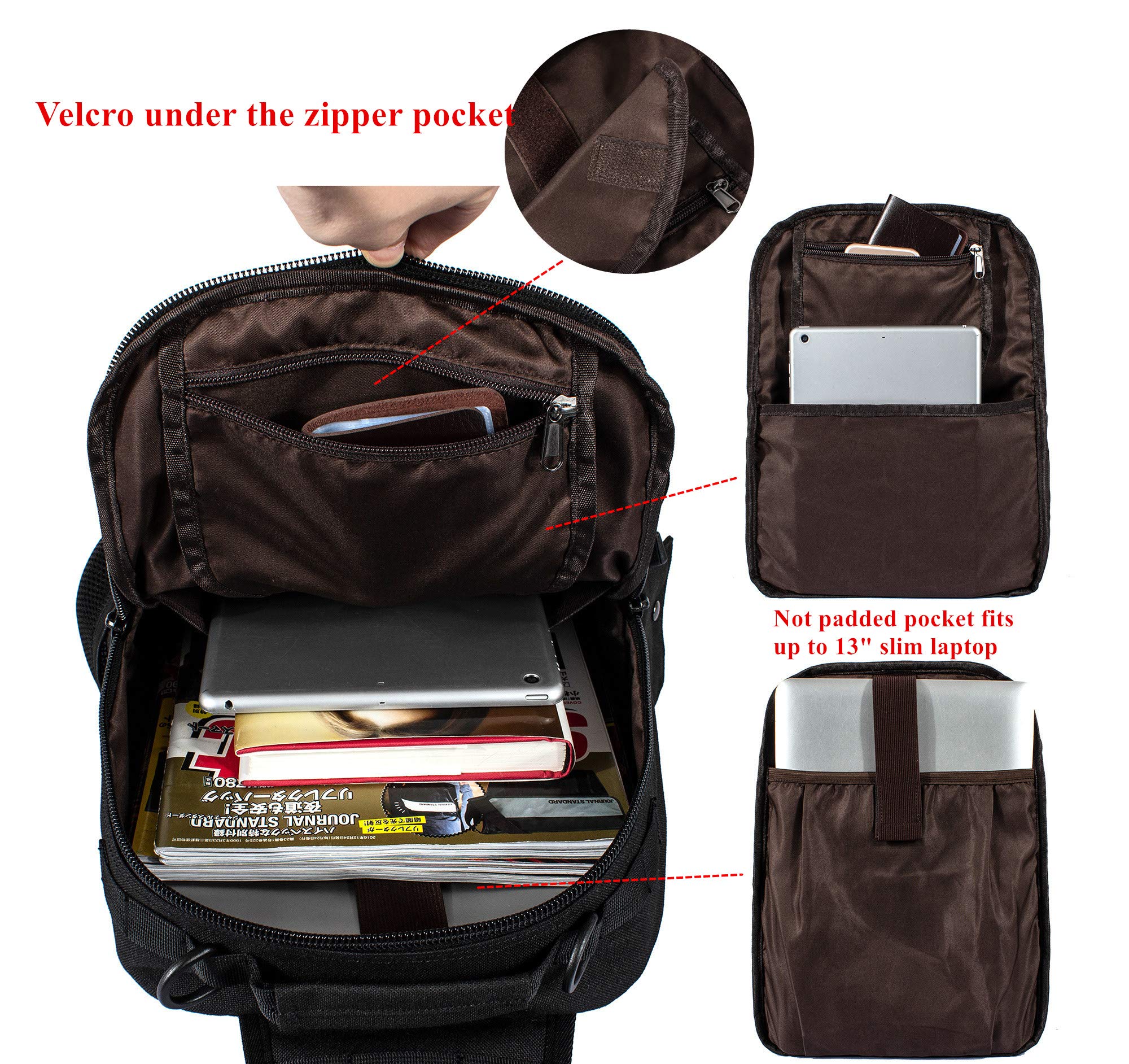 Leaper Military Tactical Backpack Assault Pack Sling Bag Molle Backpack Out Bag Black - Image 4