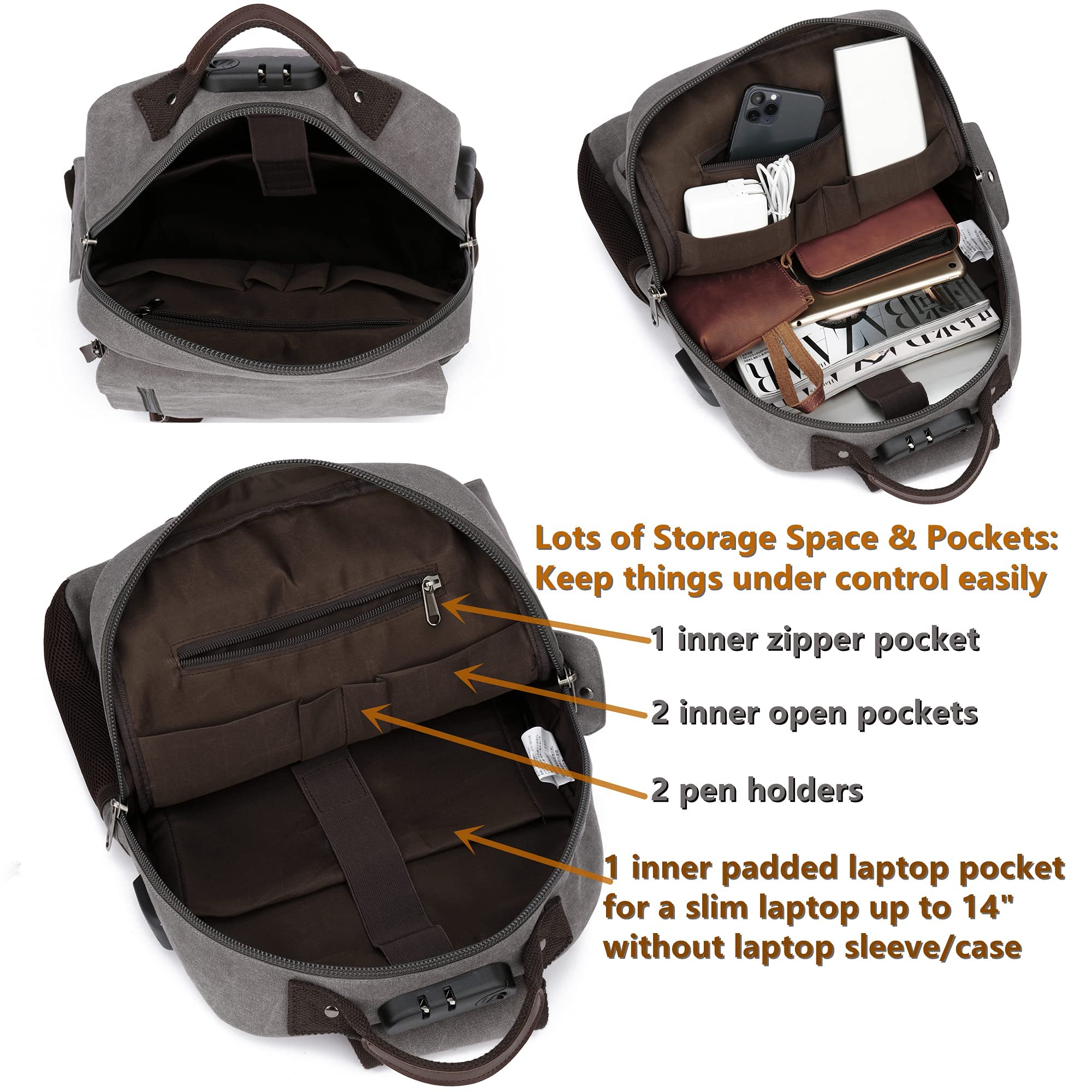 Leaper Retro Crossbody Bag Sling Bag Canvas Messenger Bag for Men Women Shoulder Bag Crossbody Handbags Satchel Travel Bag - Image 6